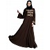 Umbrella abaya with golden embroidery work - Coffee Brown Umbrella abaya with golden embroidery work - Coffee Brown